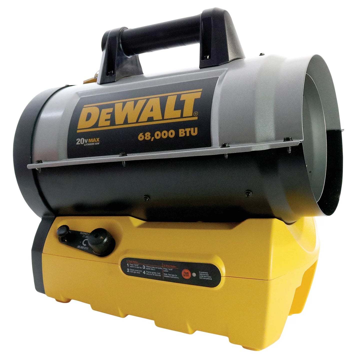 DEWALT 68,000 BTU Cordless Hybrid Forced Air Propane Heater (Canada Version)