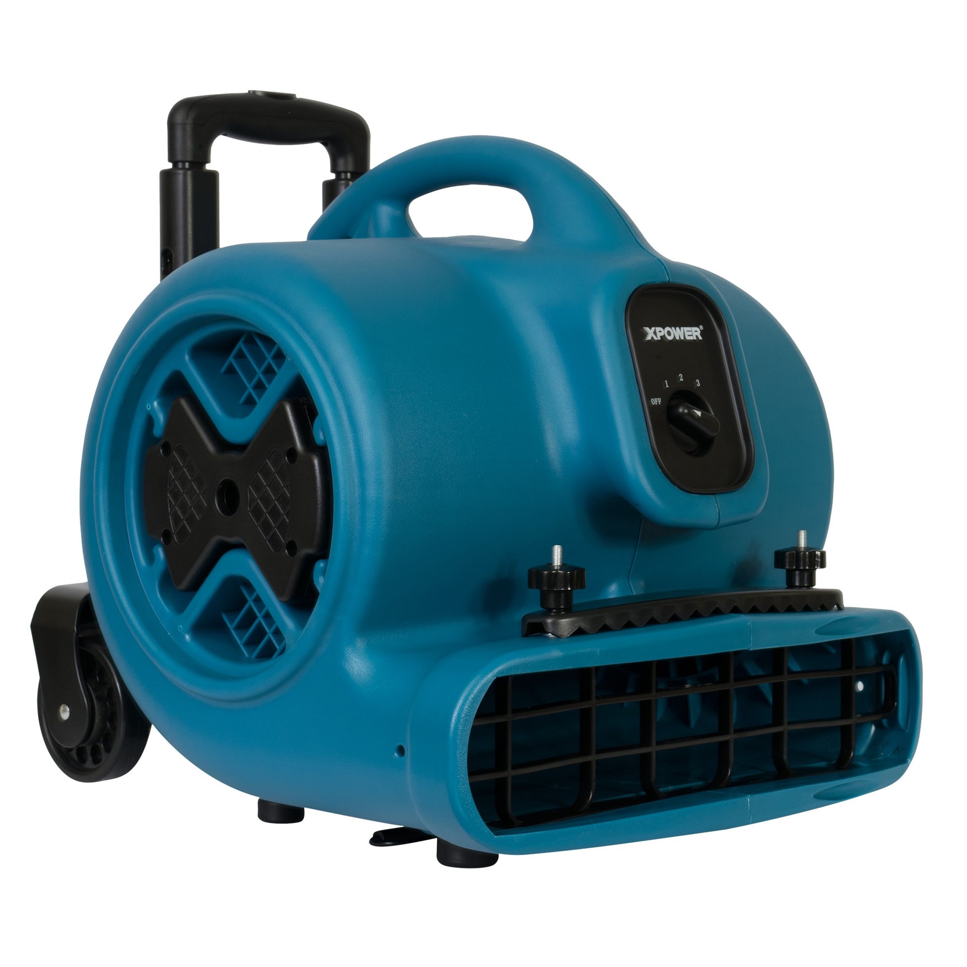 XPOWER P-630HC 1/2 HP Air Mover w/ Telescopic Handle & Wheels & Carpet Clamp - Air Mover - XPOWER