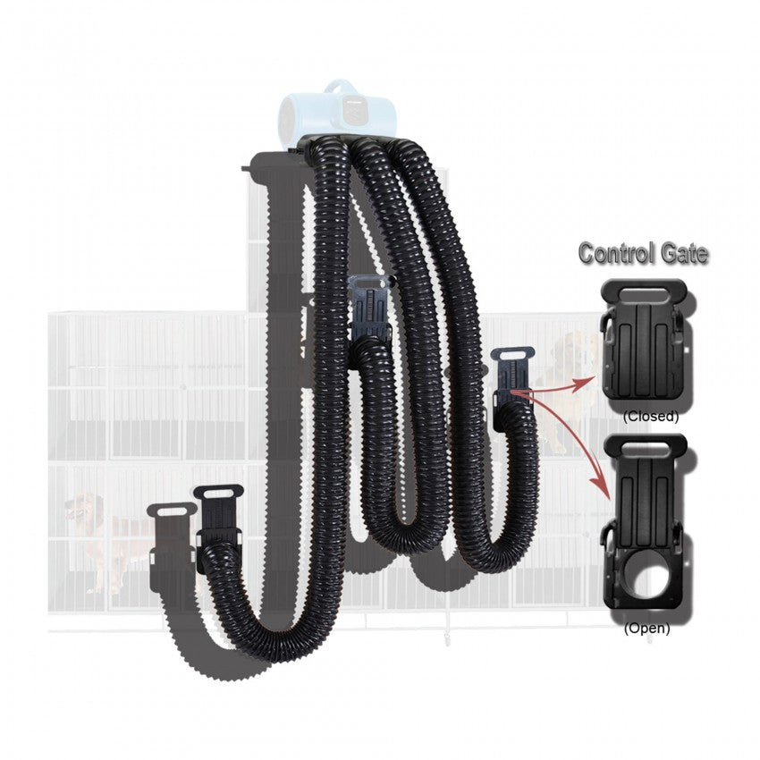 XPOWER X-800TF-MDK Professional Pet Grooming Cage Dryer with Multi Drying Hose Kit (800 MDK) - Pet Dryer - XPOWER