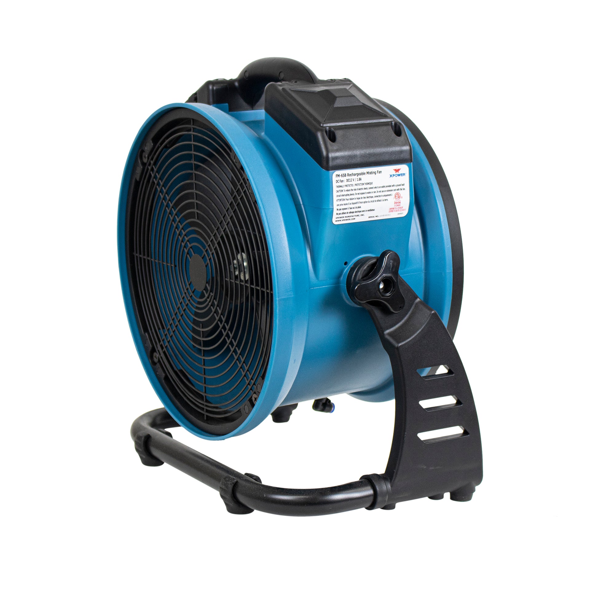 XPOWER FM-65B Multi-purpose Battery Powered Misting Fan and Air Circulator