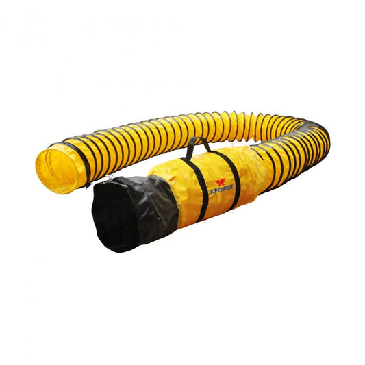 XPOWER 8DH25 Extra Flexible 8" Diameter 25 Ft Ventilation PVC Duct Hose - Duct Hose - XPOWER